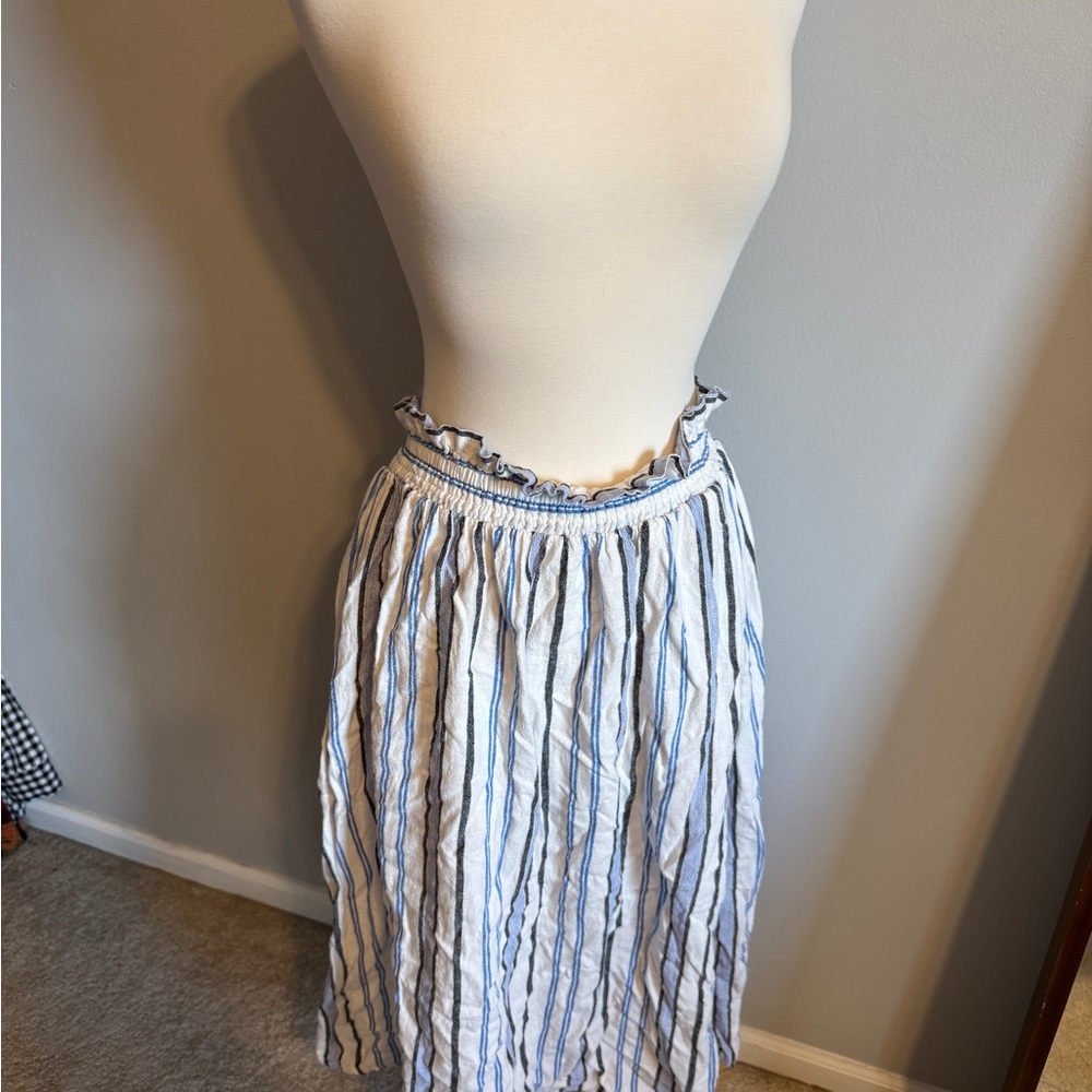 Striped Blue and White Skirt